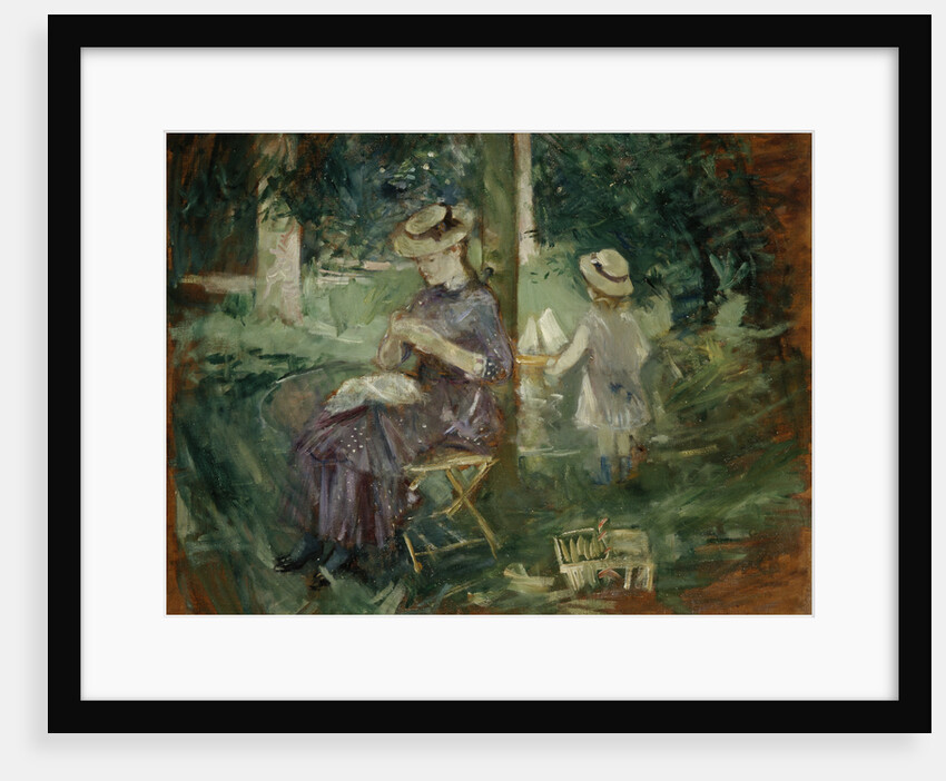 A Woman and Child in a Garden by Berthe Morisot